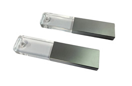 Clé USB personnalisée cristal, verre et aluminium