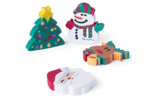 Set gommes Noël personnalisé cadeau pour les fêtes