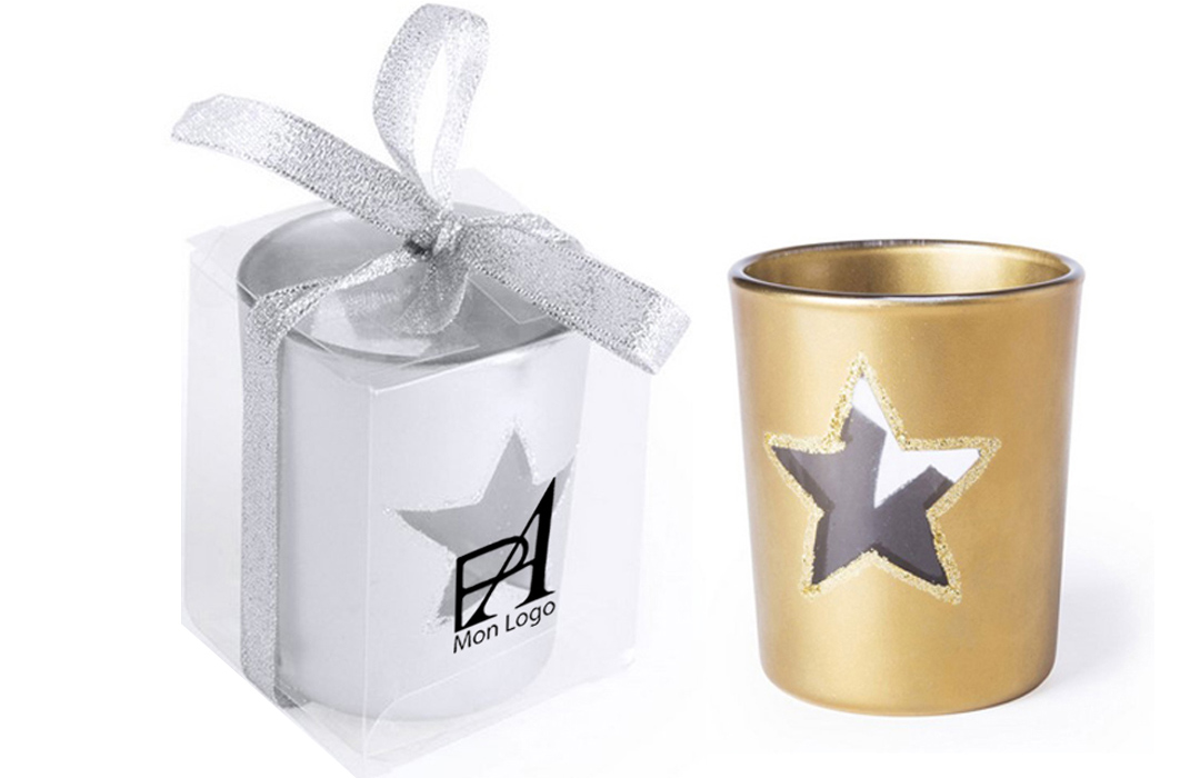 Bougie personnalisée cadeau de Noel parfumée naturelle 75 g - Bougie  personnalisée - Cadeau d'entreprise, mariage ou création de marque