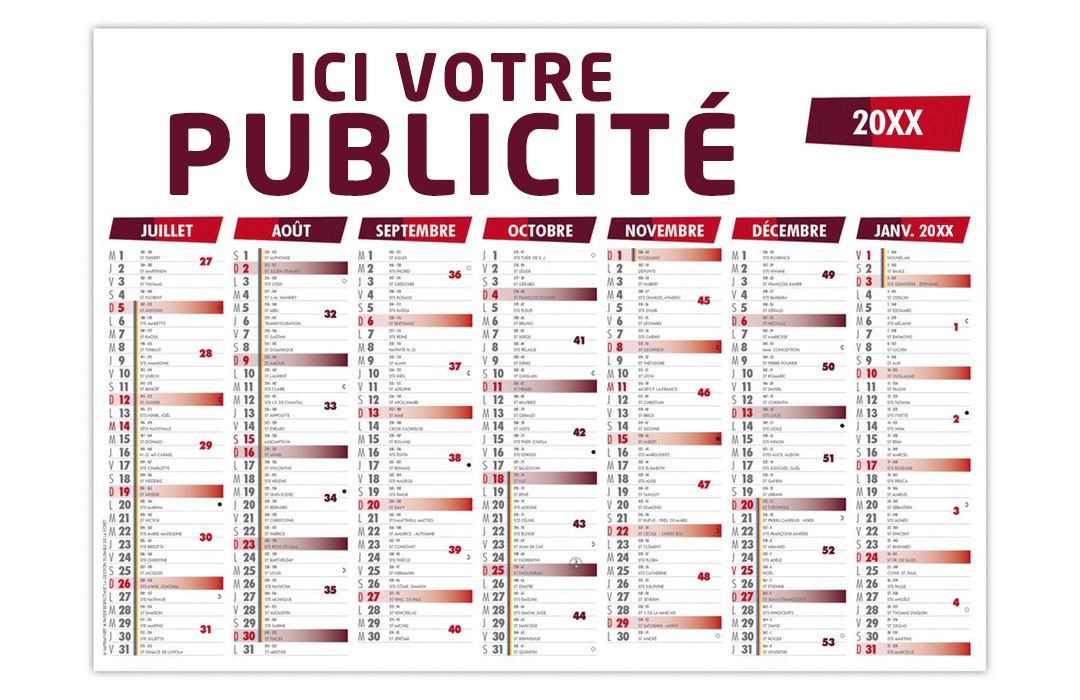 CALENDRIER BANCAIRE FLORENTIN 2024