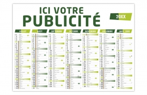 Calendrier publicitaire souple 290 x 210