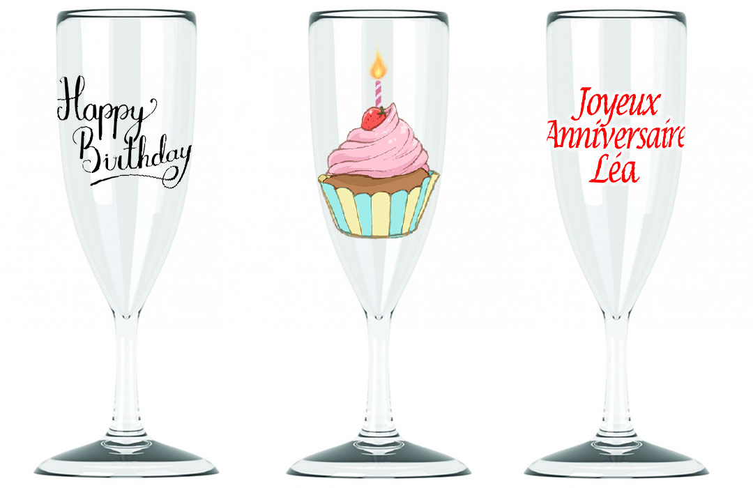 Verre en plastique anniversaire enfant original & 100% personnalisable