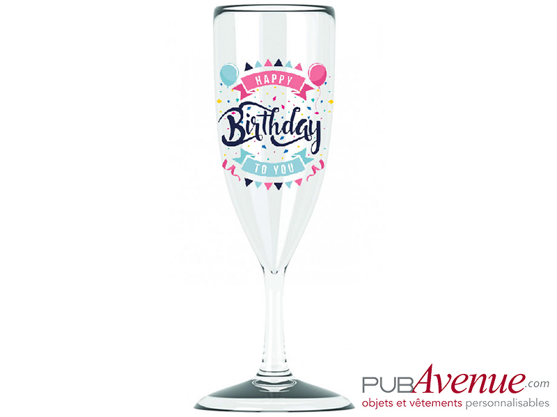 Coupe à champagne personnalisée pour anniversaire livraison express Coupe à champagne personnalisée pour anniversaire livraison express