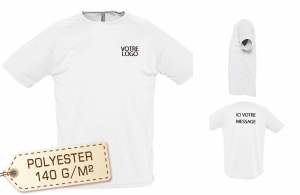 T-shirts sports personnalisés pour hommes maillots publicitaires techniques respirant pas chers 