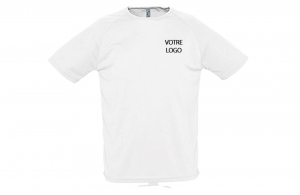 T-shirt respirant sport personnalisé pour homme