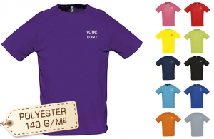 T-shirts respirant personnalisés  hommes maillots sports publicitaires techniques respirant pas chers 