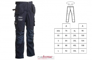 Pantalon de travail multipoche déperlant Herock