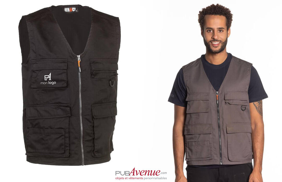gilet travail multipoches