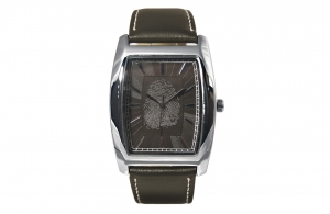 Montre personnalisable à quartz 3 aiguilles avec bracelet en cuir élégante