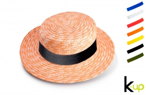 Chapeau de paille canotier personnalisable