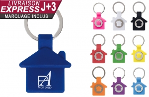 Porte-clés maison personnalisable en express