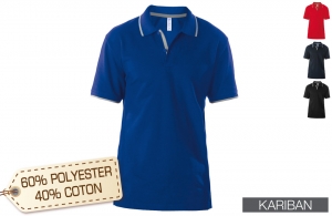 Polo kariban bicolore personnalisable avec votre logo 