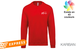 Sweat shirt publicitaire personnalisé express livraison rapide 