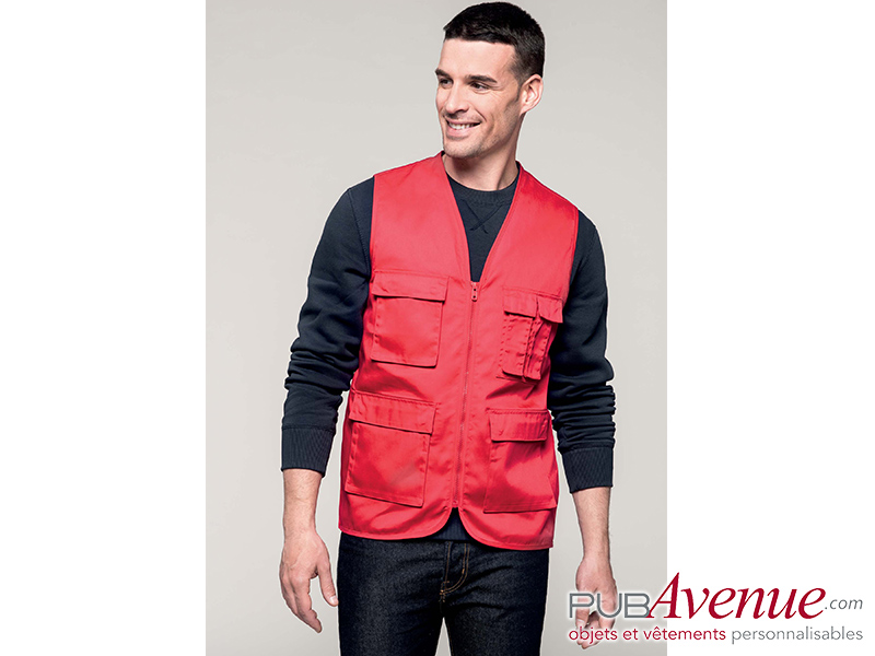 Bodywarmer multipoches personnalisable Bodywarmer multipoches personnalisable