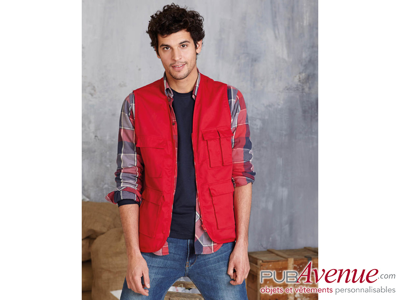 Bodywarmer personnalisable multipoches Bodywarmer personnalisable multipoches