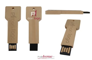 Clé USB personnalisée bois en forme de clef de maison
