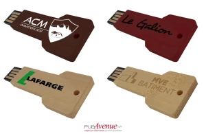 Clé USB personnalisée bois en forme de clef de maison