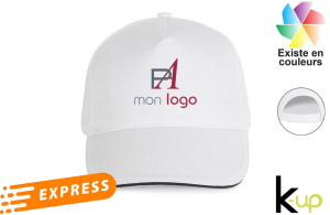Casquette publicitaire à visière sandwich livraison express