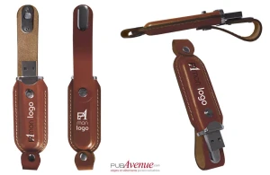 Clé USB personnalisée en cuir classic leather
