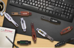 Clé USB personnalisée en cuir classic leather