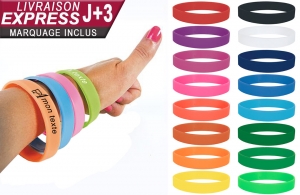 Bracelet silicone personnalisable en express