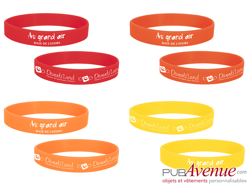 Bracelet silicone publicitaire en express Bracelet silicone publicitaire en express