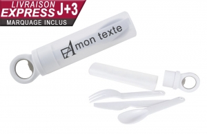 Set couverts et décapsuleur personnalisé logo publicitaire en express 