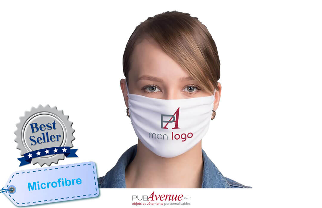 Masque tissu personnalisé avec logo, photo, texte