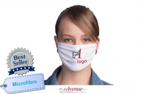 Masque de protection en tissu personnalisé avec logo photo texte pour entreprise et association 