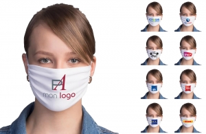 Masque tissu personnalisé avec logo, photo, texte