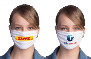Masque tissu personnalisé avec logo, photo, texte