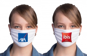 Masque tissu personnalisé avec logo, photo, texte