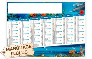 Calendrier publicitaire cartonné format A4 à personnaliser 