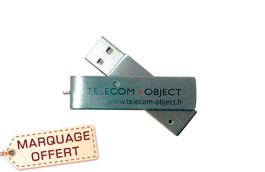 Clé USB publicitaire personnalisée twister en métal 