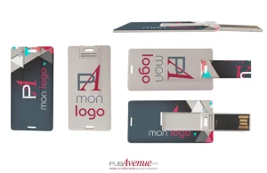 Mini clé USB personnalisée format carte plate