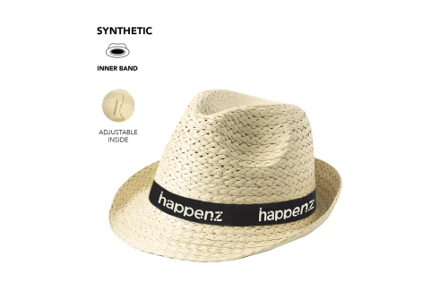 Chapeau de paille tressé synthétique personnalisé Gretel