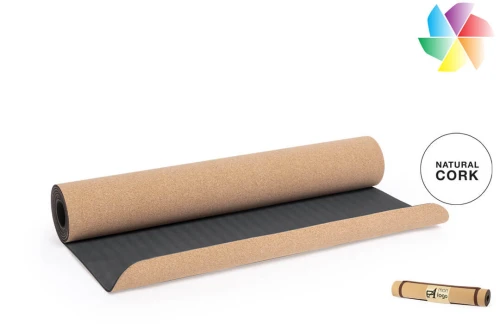 Tapis de sport publicitaire personnalisé Padma natte antidérapante en liège 