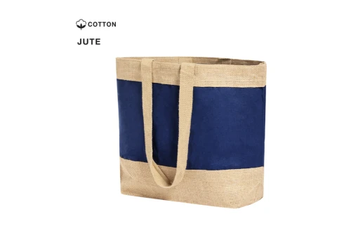 Sac de plage personnalisé Raxnal en jute bicolore