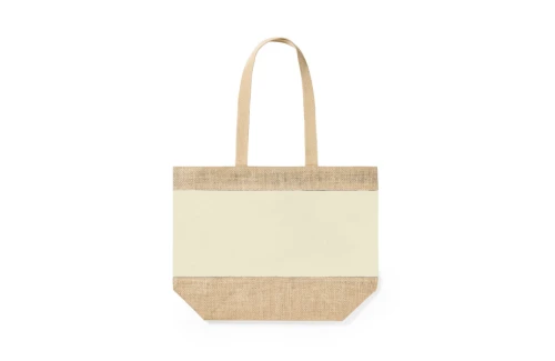 Sac de plage personnalisé Raxnal en jute bicolore