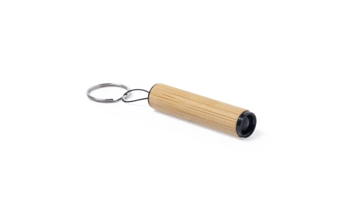 Porte-clés personnalisé lampe torche led en bambou Vulko