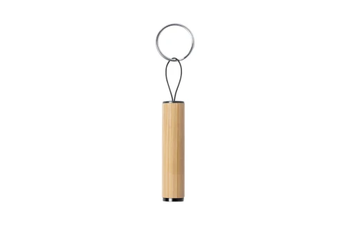 Porte-clés personnalisé lampe torche led en bambou Vulko