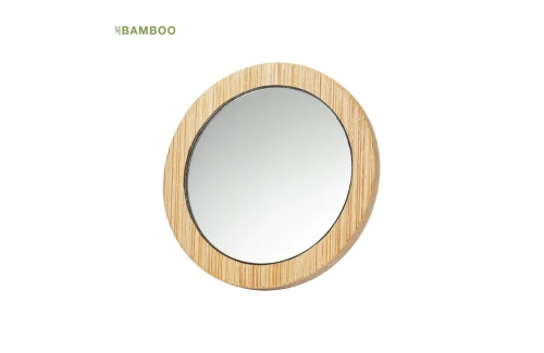 Miroir de poche personnalisé Arendel en bambou