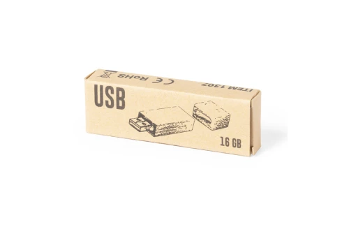 Clé USB personnalisée 16 Go en bois Nokex made in Europe