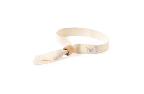 Bracelet événementiel Bosgo tissé en coton naturel recyclé