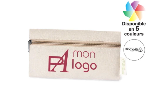 Trousse école publicitaire personnalisée Laybax en coton recyclé 