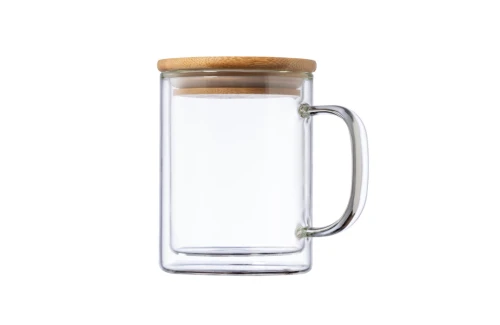 Tasse thermique isotherme personnalisée Laik en verre de 370 ml