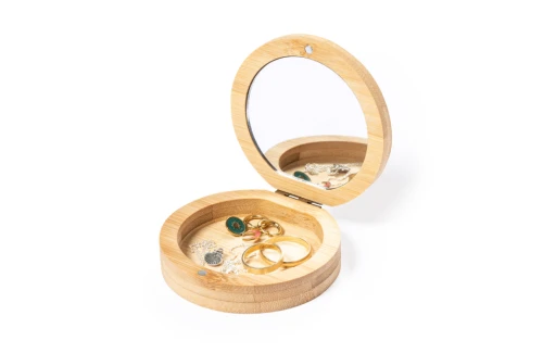 Miroir de poche pliable personnalisé Gonzalex avec étui à bijoux
