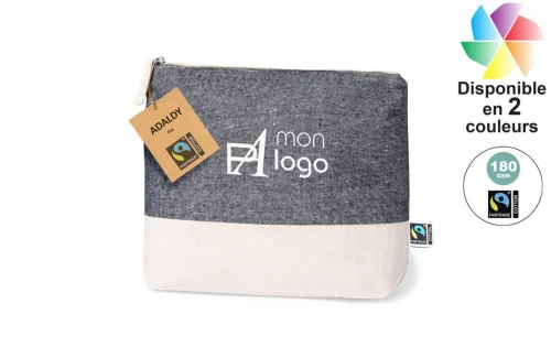 Trousse de toilette publicitaire personnalisée Adaldy certifiée fairtrade 