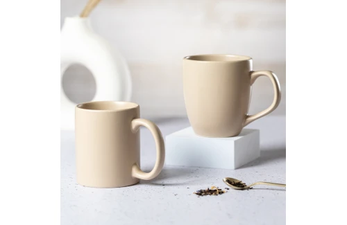 Tasse personnalisée Leslie de 470ml finition mate naturelle