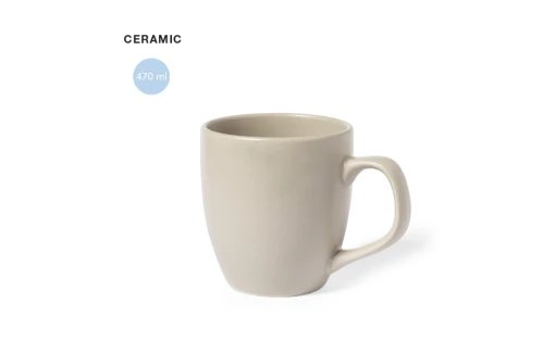 Tasse personnalisée Leslie de 470ml finition mate naturelle